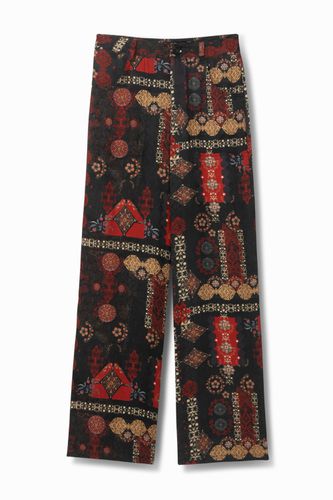 Wide trousers ethnic friezes - - 34 - Desigual - Modalova