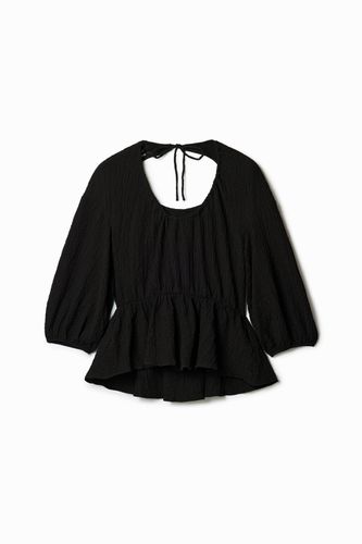 Textured cut-out blouse - BLACK - L - Desigual - Modalova