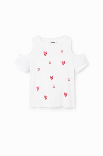 Cut-out heart T-shirt - WHITE - 5/6 - Desigual - Modalova