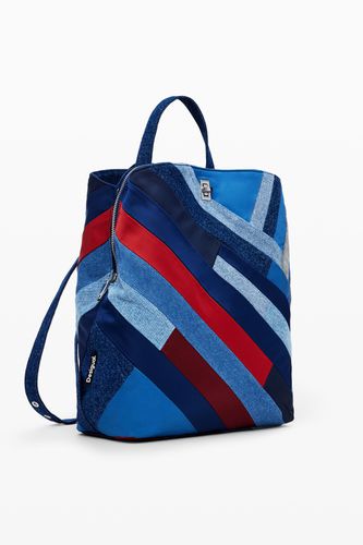 Denim patch backpack - BLUE - U - Desigual - Modalova