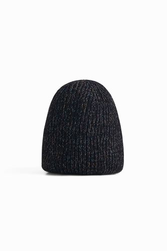 Knit Lurex skullcap hat - BLACK - U - Desigual - Modalova
