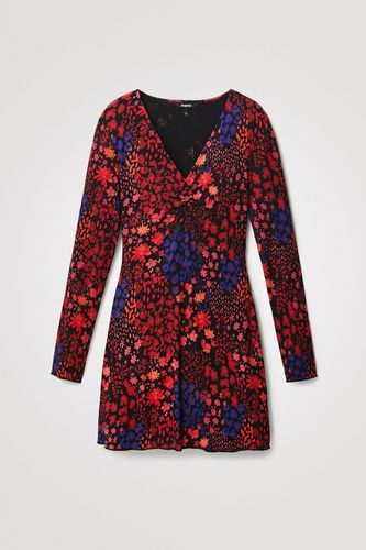 Slim short floral dress - RED - M - Desigual - Modalova