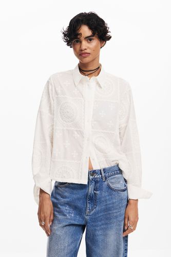 Plain shirt with embroidery - XL - Desigual - Modalova