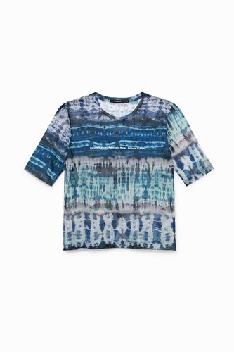 T-shirt sheer tulle - BLUE - M - Desigual - Modalova
