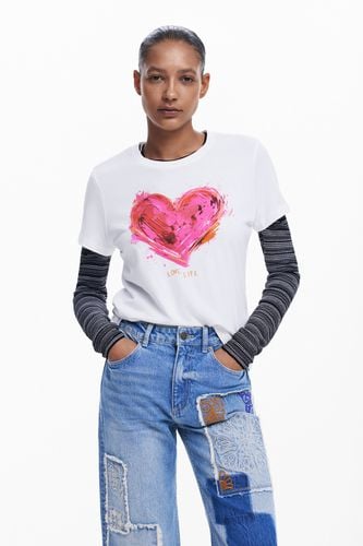 Camiseta corazón - WHITE - M - Desigual - Modalova