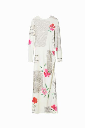 Fitted text midi dress - WHITE - XS - Desigual - Modalova