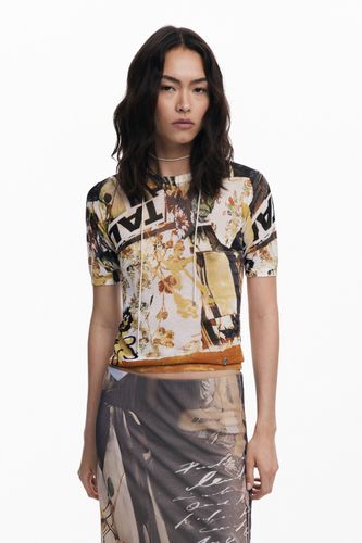 Camiseta tricot Collage - BROWN - S - Desigual - Modalova