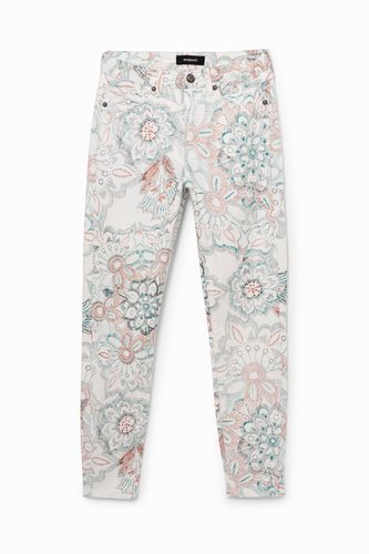 Pantalón skinny floral - Desigual - Modalova