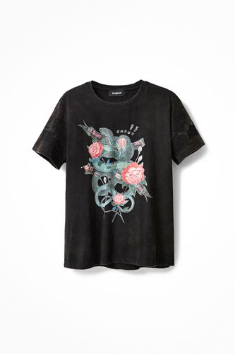 Arty snake T-shirt - BLACK - L - Desigual - Modalova