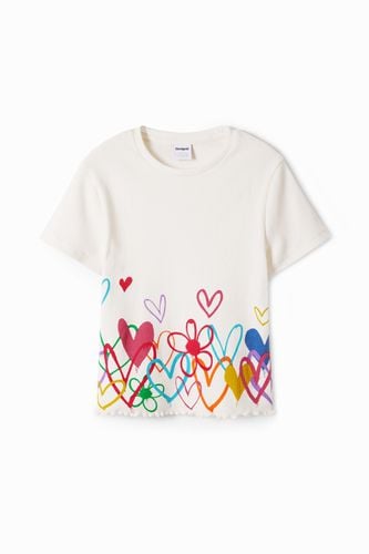 Camiseta ilustraciones corazones - - 11/12 - Desigual - Modalova