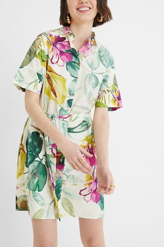 Safari floral shirt dress - - S - Desigual - Modalova