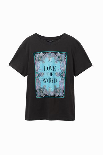 LOVE THE WORLD T-shirt - BLACK - S - Desigual - Modalova