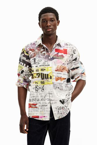 Camisa con diseño de prensa japonesa - Desigual - Modalova