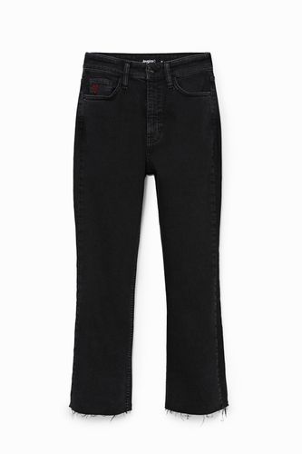 Flared cropped jeans - BLACK - 40 - Desigual - Modalova