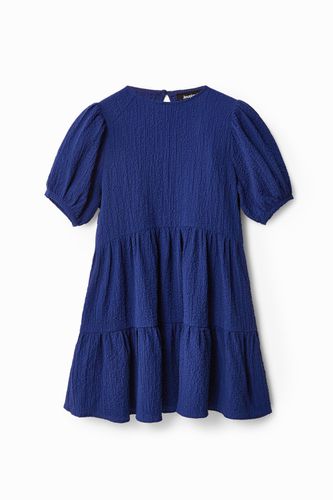 Short textured dress - BLUE - L - Desigual - Modalova