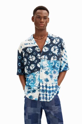 Camisa patch tie-dye - BLUE - XL - Desigual - Modalova