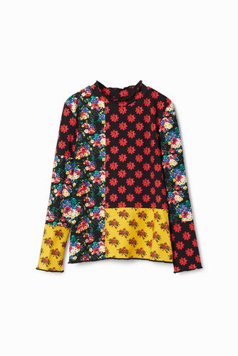 Patchwork floral T-shirt - - 3/4 - Desigual - Modalova