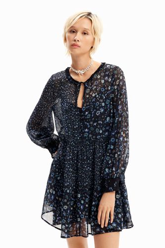 Short floral chiffon dress - - XS - Desigual - Modalova