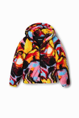Digital print fleece jacket - - 3/4 - Desigual - Modalova