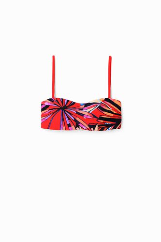Top bikini bandeau tropical - Desigual - Modalova