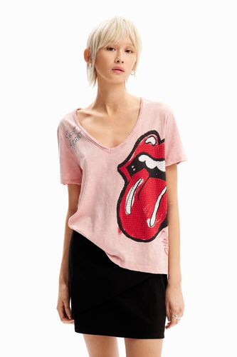 Rhinestone The Rolling Stones T-shirt - - L - Desigual - Modalova