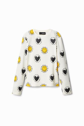 Smiley® and hearts T-shirt - 3/4 - Desigual - Modalova