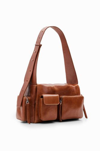 M leather pockets bag - BROWN - U - Desigual - Modalova