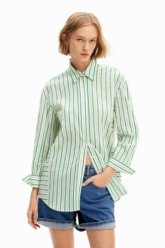 Camisa oversize rayas - GREEN - S/M - Desigual - Modalova