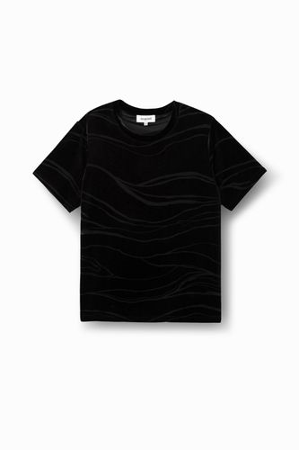 Velvety marbled T-shirt - BLACK - M - Desigual - Modalova