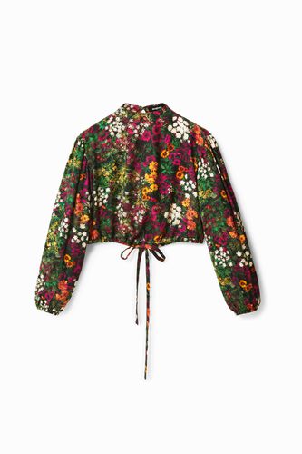 Blusa cropped floral multiposición - XL - Desigual - Modalova