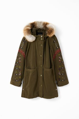 Parka capucha bordados - Desigual - Modalova