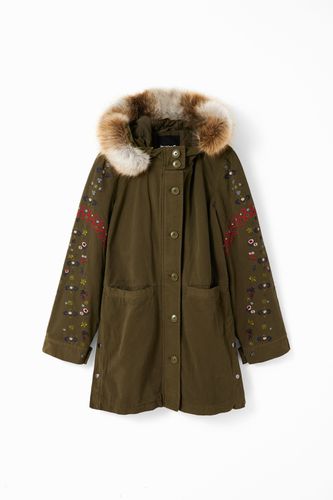 Parka capucha bordados - GREEN - L - Desigual - Modalova