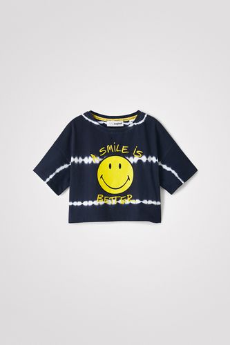 Striped Smiley® T-shirt - - 3/4 - Desigual - Modalova