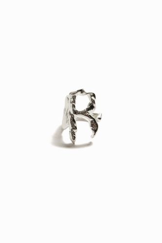 Zalio silver plated letter R ring - - L - Desigual - Modalova
