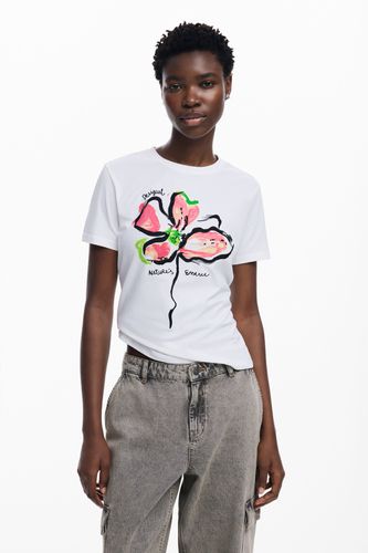 Camiseta flor - WHITE - S - Desigual - Modalova