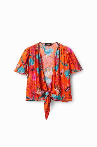 Coral tied blouse - ORANGE - L - Desigual - Modalova