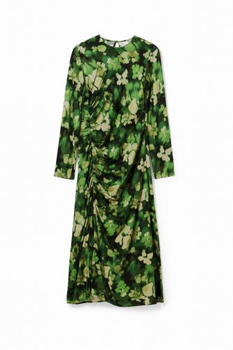 Vestido midi fruncido - GREEN - XL - Desigual - Modalova