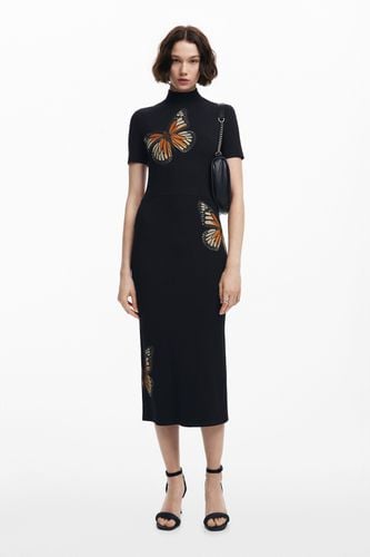 Slim midi butterfly dress - XS - Desigual - Modalova