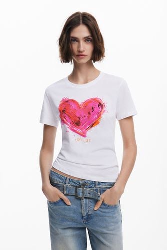 Camiseta corazón - WHITE - XS - Desigual - Modalova