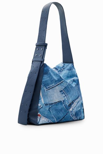 Large denim patchwork bag - - U - Desigual - Modalova