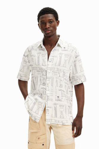 Shirt with column illustrations - - XL - Desigual - Modalova