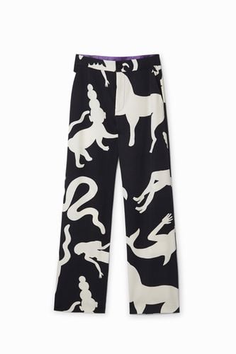 Cropped trousers animals - - L - Desigual - Modalova