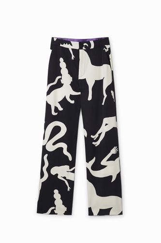 Cropped trousers animals - - S - Desigual - Modalova