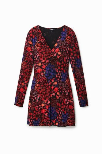 Slim short floral dress - RED - M - Desigual - Modalova