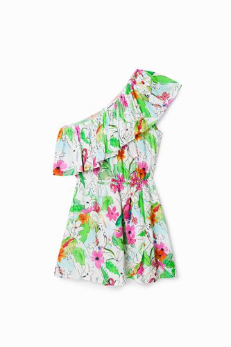 Vestido corto asimétrico tropical - Desigual - Modalova