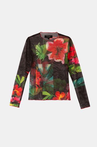 Camiseta tul floral - BLACK - XS - Desigual - Modalova