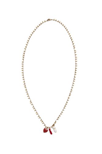Long golden necklace charms - - U - Desigual - Modalova