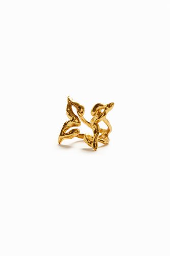 Zalio gold plated butterfly ring - - L - Desigual - Modalova