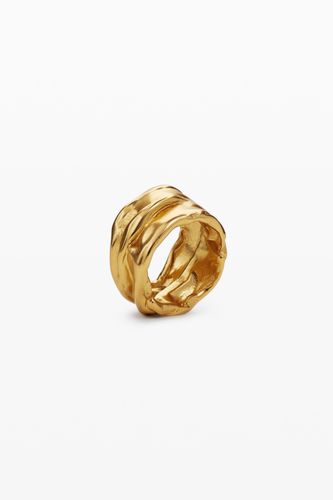 Wave ring gold-plated Zalio - 16 - Desigual - Modalova