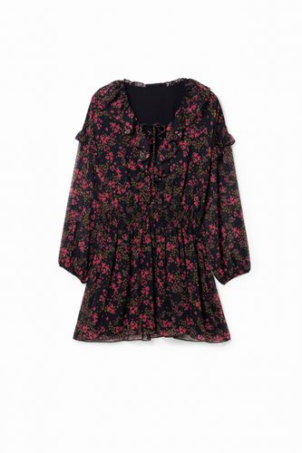 Short floral chiffon dress - XS - Desigual - Modalova